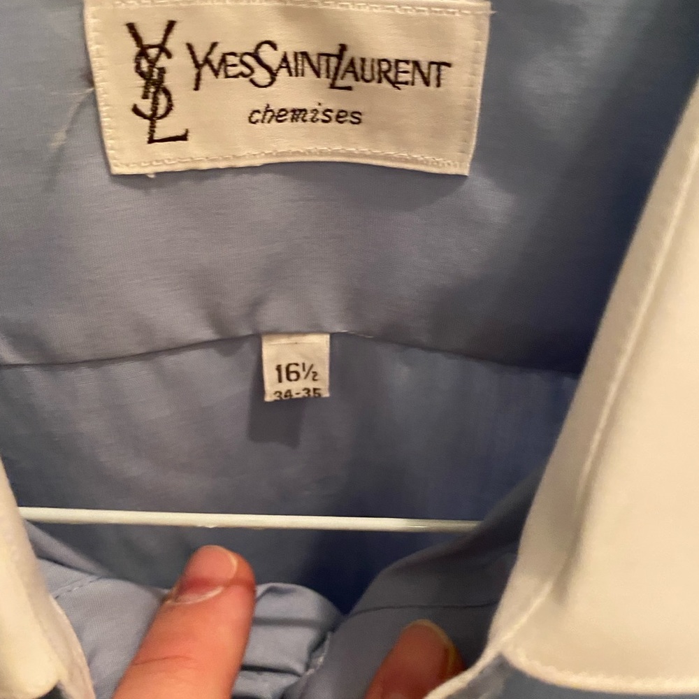 Yves Saint Laurent Mens Button Down Dress Shirt 16.5 4/5 - Picture 2 of 2
